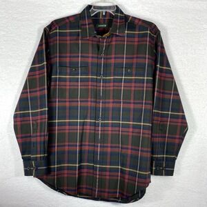 ORVIS - The Perfect Flannel Mens Lg. Shirt 2 Pockets Heavy Plaid